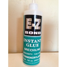 EZ Bond Premium Super Glue - 16 OZ - 100 CPS - Strongest bond on Market - Medium