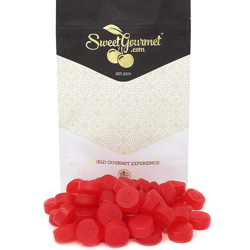 SweetGourmet Cherry JuJu Coins, Soft Chewy Candy Unwrapped, 2-Pound Bag