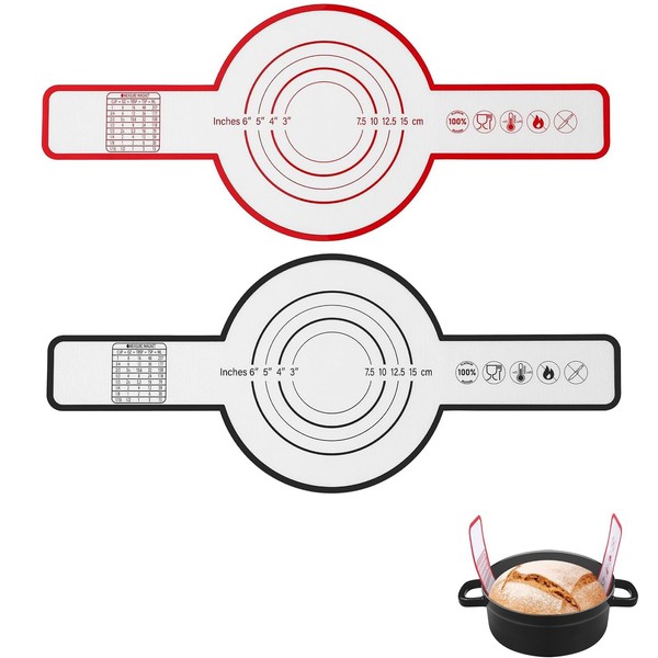Reusable Silicone Bread Sling for Dutch Oven, 2 Pcs Sourdough
