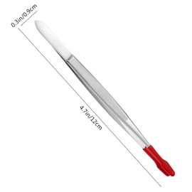 OSALADI 2pcs Stainless Steel Stamp Tweezers Static Precision Tweezers for Collectors