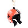 VmG-Store Motorcycle Helmet Retro Keyring with Functional Clasp S130 (Red)