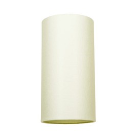 Contemporary and Stylish Soft Cream Linen Fabric Tall Cylindrical Lamp Shade for Pendant or Table Lamp Base - 25cm Height - 40w Maximum - Suitable for The Home or Commercial Usage by Happy Homewares