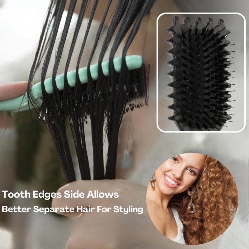 curly hair brush (Black)