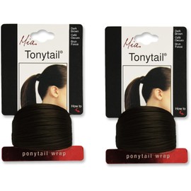 Mia- Cola de caballo Tonytail, cabello sintético que parece tu propio cabello envuelto, clásico y elegante