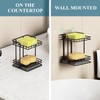 NiHome 2-Tier Soap Holder with Diatomite Mat, Rustproof Metal Shower