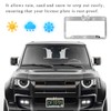 DXNQ 2 PCS Bling License Plate Frame, Handcrafted Rhinestone License