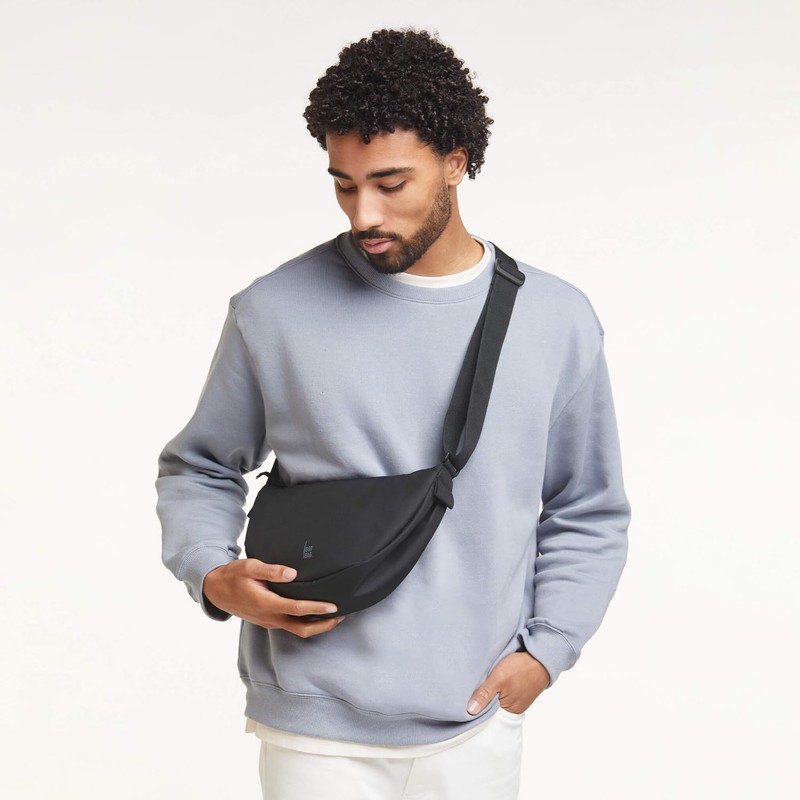 GOT BAG Moon Bag Crossbody Bag Small Black, black