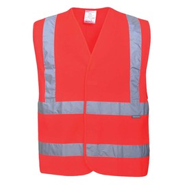 Portwest C470 Reflective Hi Vis Band and Brace Safety Vest Red, XX/3X