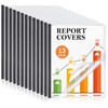 13 Pack Report Covers with Sliding Bar, Clear Report Covers