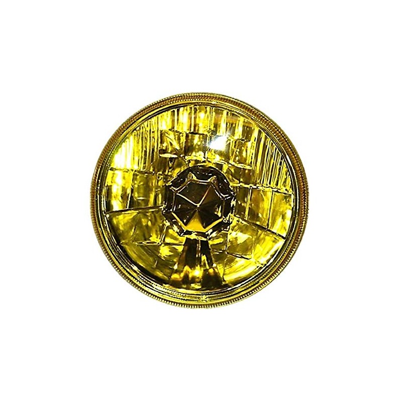 Octane Lighting 5-3/4" Halogen Amber Yellow Glass Headlight Fog Light