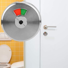 Ejoyous Toilet Door Lock Swivel Latch, Toilet Lock Set, Zinc Alloy Bathroom Door Lock with Privacy Display, Door Lock for Public Toilet, Toilet, Freely Switched Display Lock