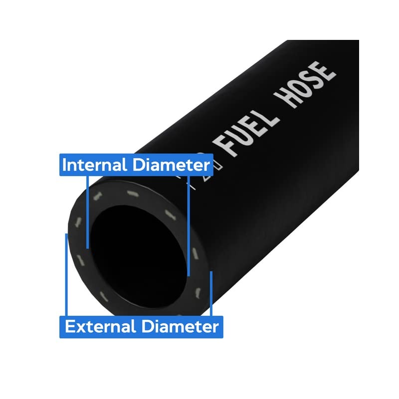 5mm ID Black 1 Metre Length Fuel and Oil Resistant