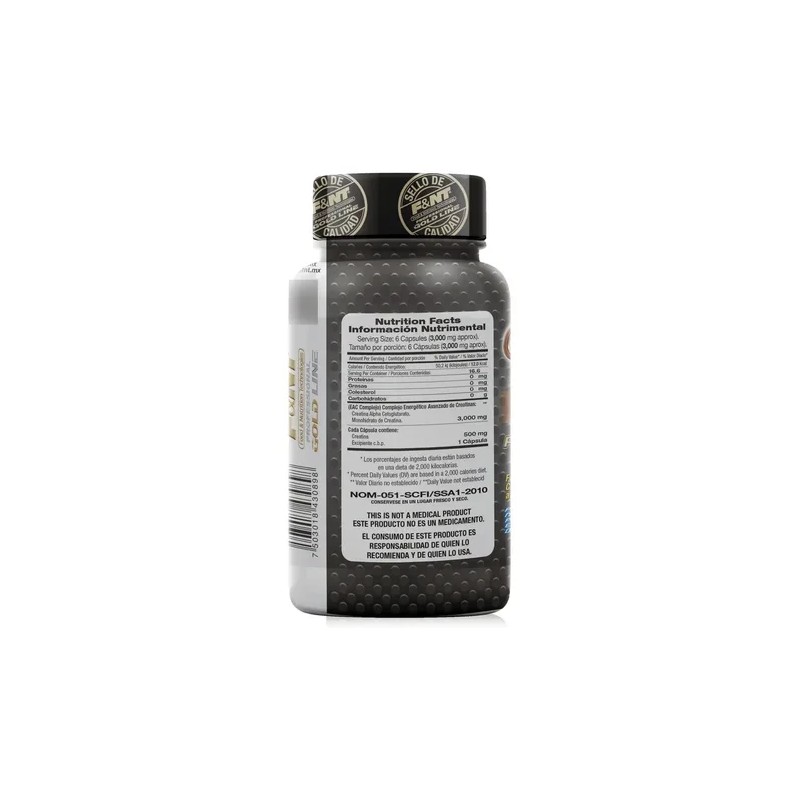 Creatina Pura Capsulas 500 Mg 100 Caps Fnt Gca