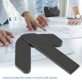 Center Finder, Z073B Plastic Center Finder Ruler Measuring Tool Used to Locate the Center of Round Work Pieces for Mini Lathe Milling Machine