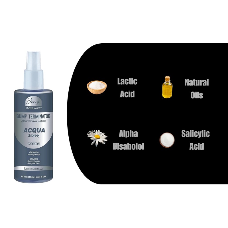 BUMP TERMINATOR BREEJ Fragranced Anti-Bump, Anti-Ingrown Hairs Aftershave Lotion for