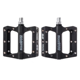 UPANBIKE Fahrradpedale 9/16 inch Mountainbike Rennrad Fahrrad Pedale Bearing Composite Nylon Flatpedale MTB BMX,Schwarz