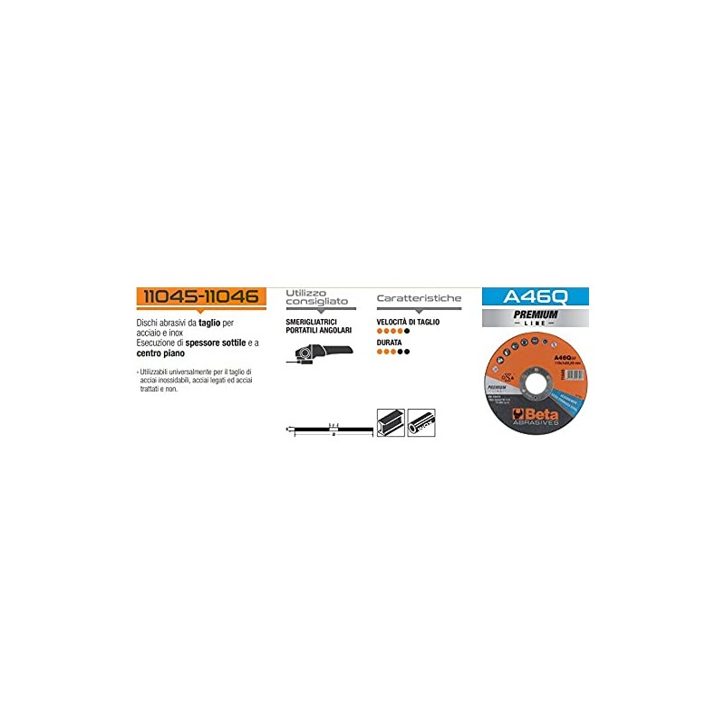 Beta 11046 1.6 Cutting Discs for Steel and Stainless Steel