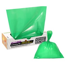 Covfresh Odor Sealing Small Trash Bags Home & Food Use XS-220 Count Disposable Bags, Durable and Unscented (Color:Green)