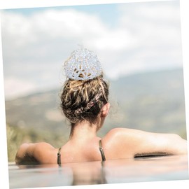 3 Piezas redecilla de perlas moño redecillas para el cabello accesorios Cubierta de moño para deportes redecilla de pelo de diamantes de imitación cubierta de bollo de perlas