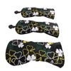 BORDSTRACT 3PCS Golf Head Cover, Trefoil Pattern PU Leather Golf