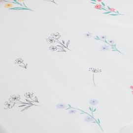 Catherine Lansfield Bunny Tails Ditsy Flowers Single Fitted Sheet White