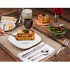Hudson Essentials 40-Piece Hammered Stainless Steel 18/10 Flatware Silverware Set,