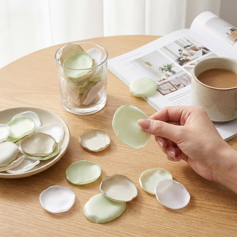 Aphumedc 200PCS Sage Green Rose Petals, Artificial Silk Flower Petals