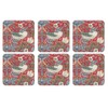 Pimpernel Morris & Co Strawberry Thief Red Coasters, Set of