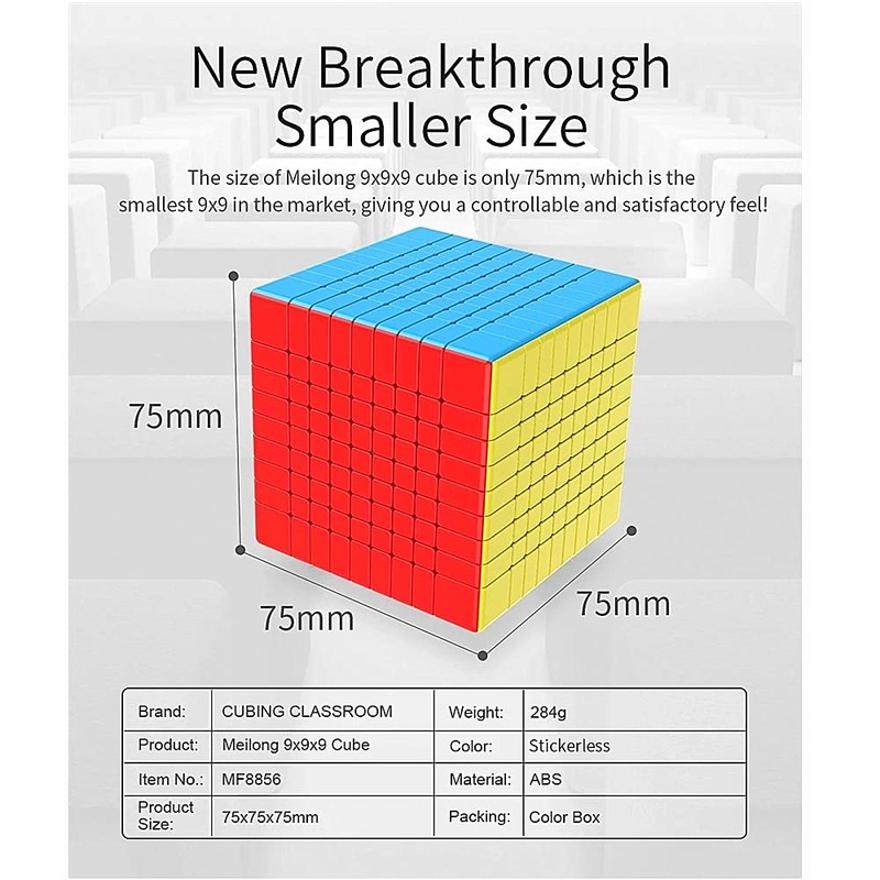 LiangCuber Moyu Meilong 9X9 Magic Cube stickerless Meilong Speed Cube