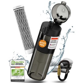 BERGKVIST® Outdoor Water Filter Bottle Fjälkllar (500 ml) - Water Bottle with Filter by Ahlstrom® for Clean Drinking Water when Camping, Hiking & Survival Adventures