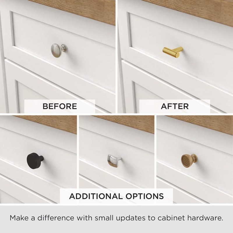 1-3/8-Inch Double Beaded Kitchen Cabinet Hardware Knob, Packaging May Vary