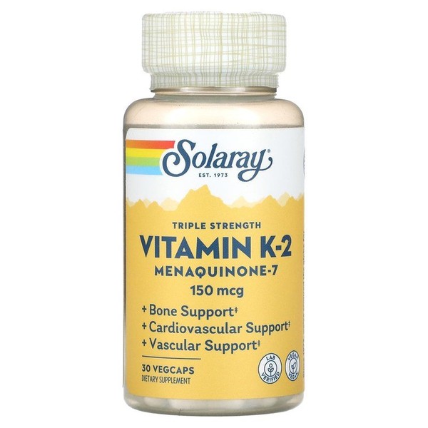 Triple Strength Vitamin K-2 Menaquinone-7 150mcg Veggie Capsules (30 tablets) / 트리플 스트렝스 비타민 K-2 메나퀴논-7 150mcg 베지캡슐 30정