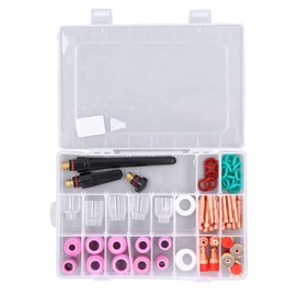 TIG Welding Torch Accessories Glass Cups Gas Lens Chuck Alumina Nozzle Set for WP‑17 18 26