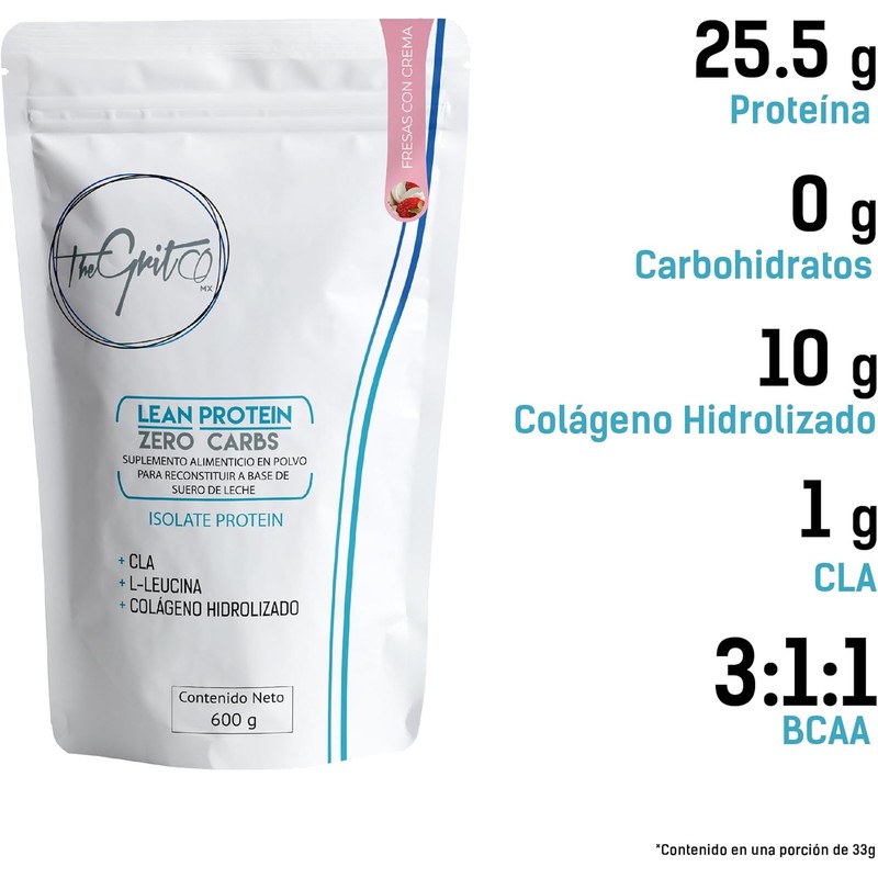 The Grit Co. Zero Carb Whey Protein with Hydrolyzed Collagen