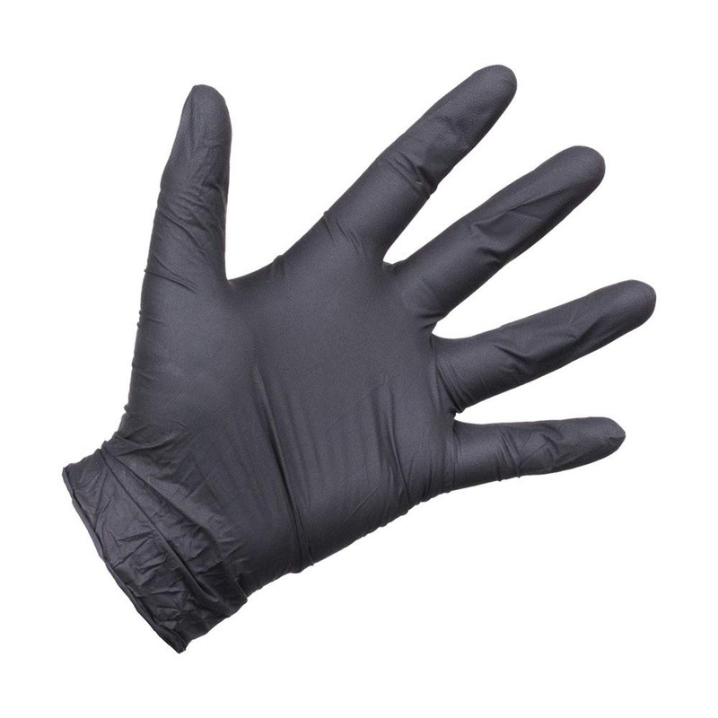 SafeTouch 50000253 Black Nitrile Gloves AQL 1.5, Size Large-Box of
