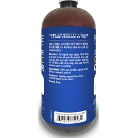 Promise Orthomolecular Nutraceuticals 1020ml (34.5oz) ORGANIC GOLDEN CASTOR Oil, 100% Pure Certified For Hair, Beard, Moisturizes, Softens, Nourishes Skin, Hair and Nails, Made in Canada, No Chemicals Cruelty Free Hexane free (1020ml)