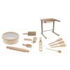 Bisetti 11 Piece Pasta Kit Including: Rolling Pin, Drying Rack,