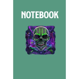 DCP 2023 Skull Pattern Cute on Green Cover Fun Gifts for Men Women Kids: Notebook