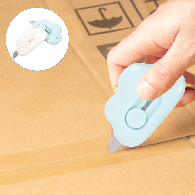 iplusmile 6pcs Mini Box Cutter, Retractable Utility Box Cutter Letter