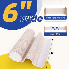 ZJCCTO 4 Pack Elastic Bandage Wrap | 6" Wide Medical Bandage Wrap with Hook-and-Loop Fasteners on Both Ends Compression Wrap for Wounds Latex Free Stretch Bandage for Foot Arm Hand Ankle Injury