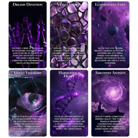 ZZBUY Purple Love Oracle Cards 54 Romantic Love Oracle Deck for Twin Flames, Soulmates, Emotional Guidance & Shadow Work