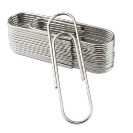 RILOMBAO 14 PCS 4 Inch (100mm) Extra Large Paper Clips Silver Rust Resistant Metal Strong Jumbo Paperclips for Office School Documents