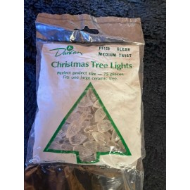 Duncan New! Clear 75 Pieces Twist DUNCAN BULB Ceramic Christmas Tree Lights Light