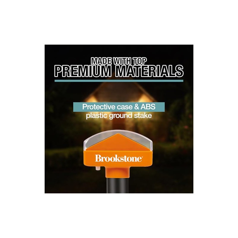 Brookstone Solar-Powered Mole Repeller & Pathway Light – Dual-Purpose Sonic