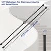 Sidasu 16-Pack Wrought Iron Balusters for Staircase, Hollow Single Basket
