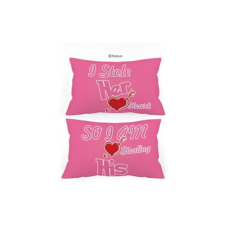 The Purple Tree Designer Couple Pillow Covers (2 Pieces)