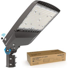 HYPERLITE LED Parking Lot Lights 200W with Dusk to Dawn photocell, 5000k 30,000lm Outdoor Commercial Area Lighting with UL Certified, IP65 LED Pole Lights with Adjustable Slip Fitter mounting