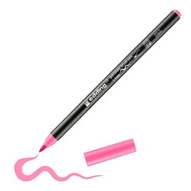 edding 4200 porcelain brush pen - pink - 1 pen - brush nib 1-4 mm - felt-nib pen for painting and decorating ceramics, porcelain - dishwasher-safe, lightfast ink, quick-drying
