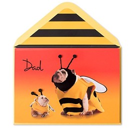 Papyrus Happy Father's Day Card - Bumblebee Bull Dogs - Thanks for Always Teaching Me to be Myself