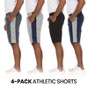 Essential Elements 4 Pack: Men's Dry-Fit Sweat Resistant Active Athletic